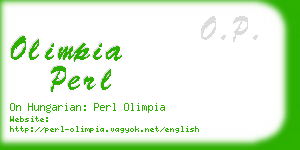 olimpia perl business card